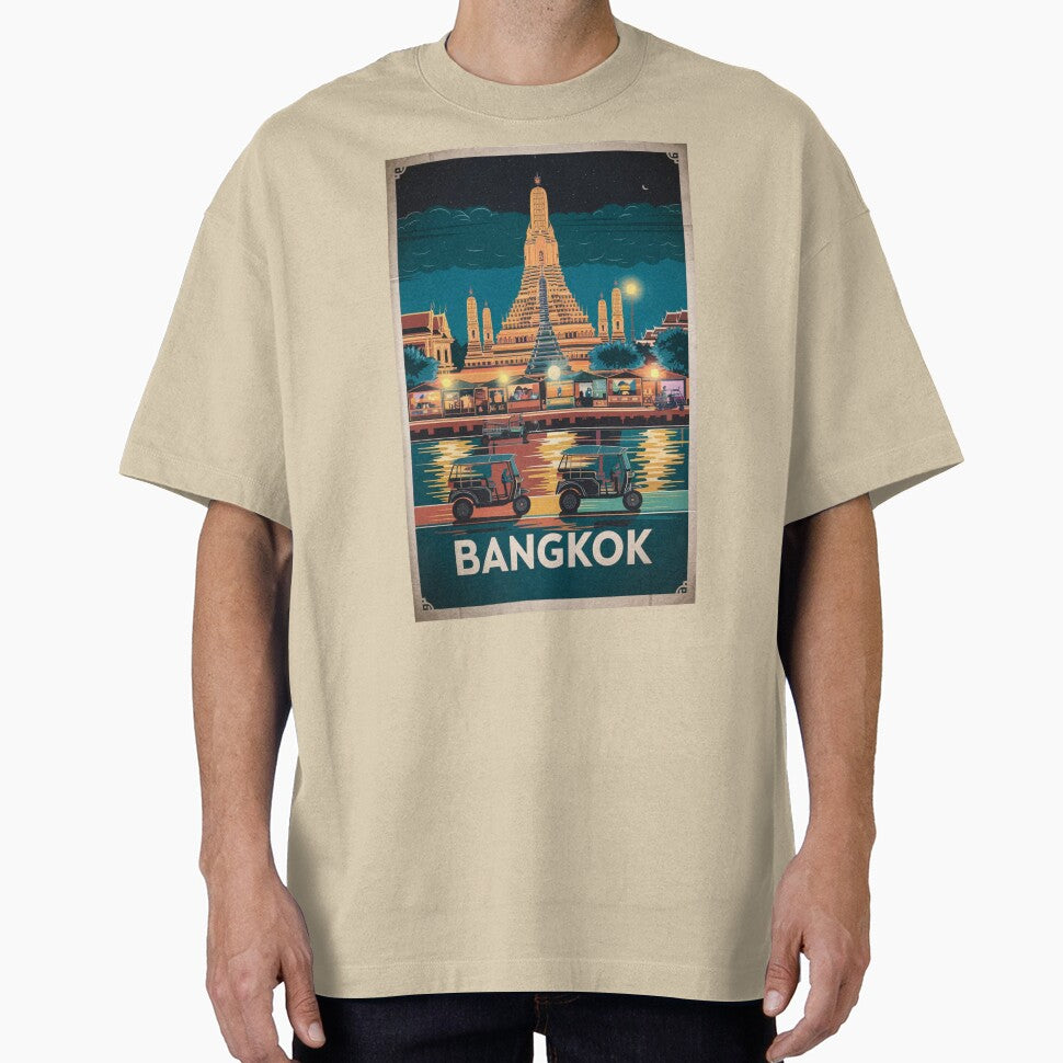 Bangkok Vintage Travel Poster by TravelerRat
