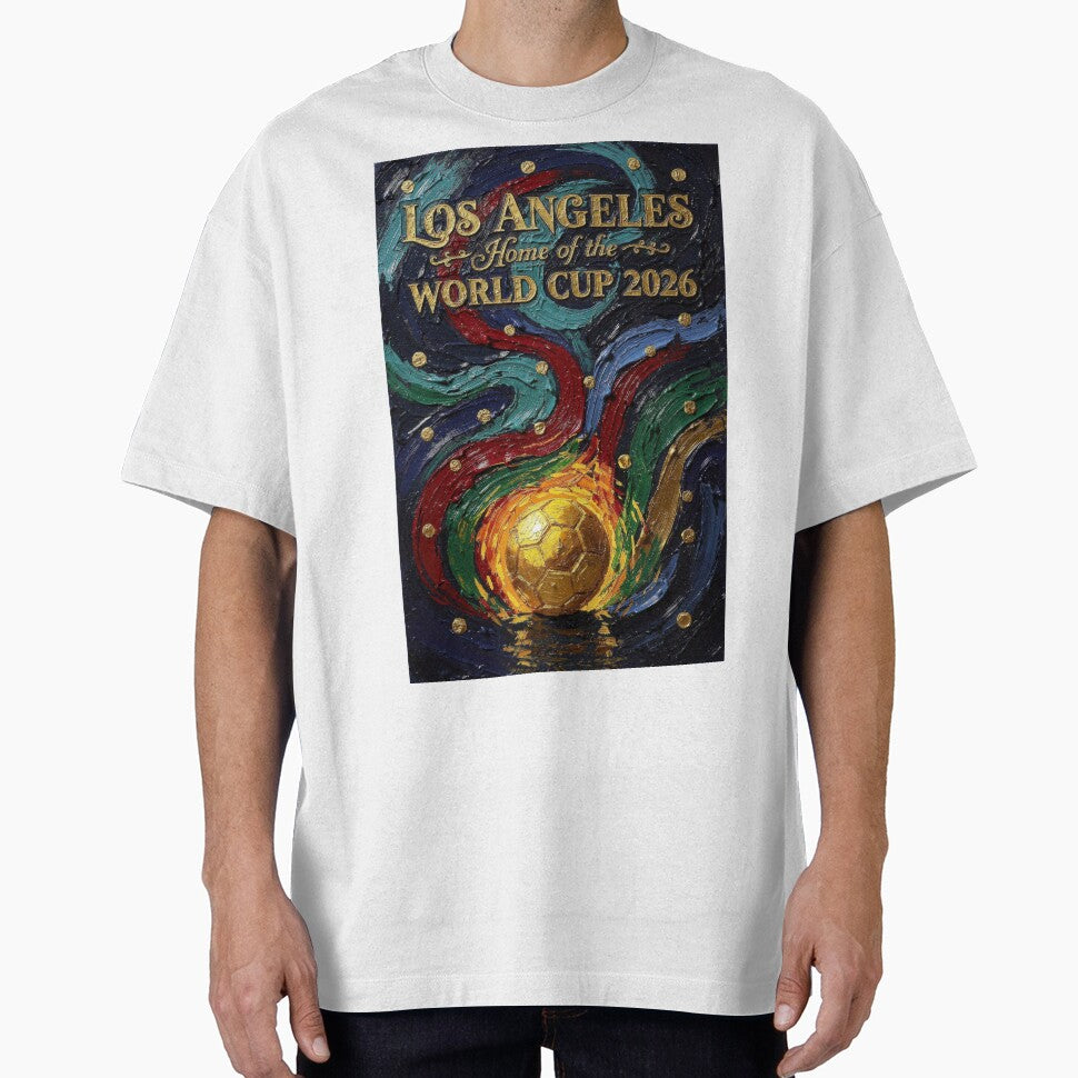 Los Angeles World Cup 2026 Fire Ball Soccer Poster — Moody Jewel Art Print by BrickByDream