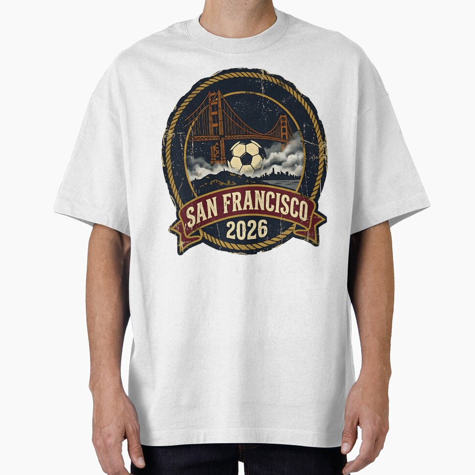 San Francisco 2026 World Cup Host City Vintage Football Badge — Golden Gate Soccer Crest by BrickByDream