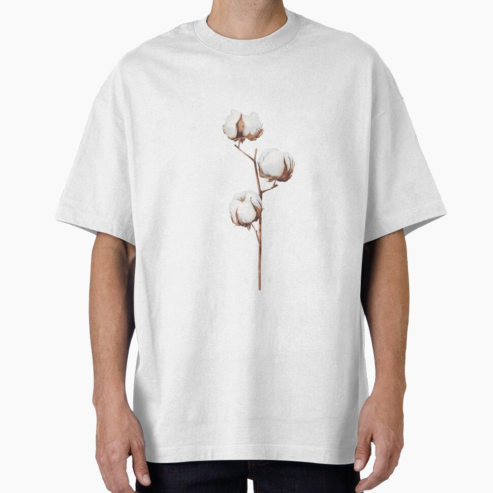Cotton branch illustration by InnaPatiutko