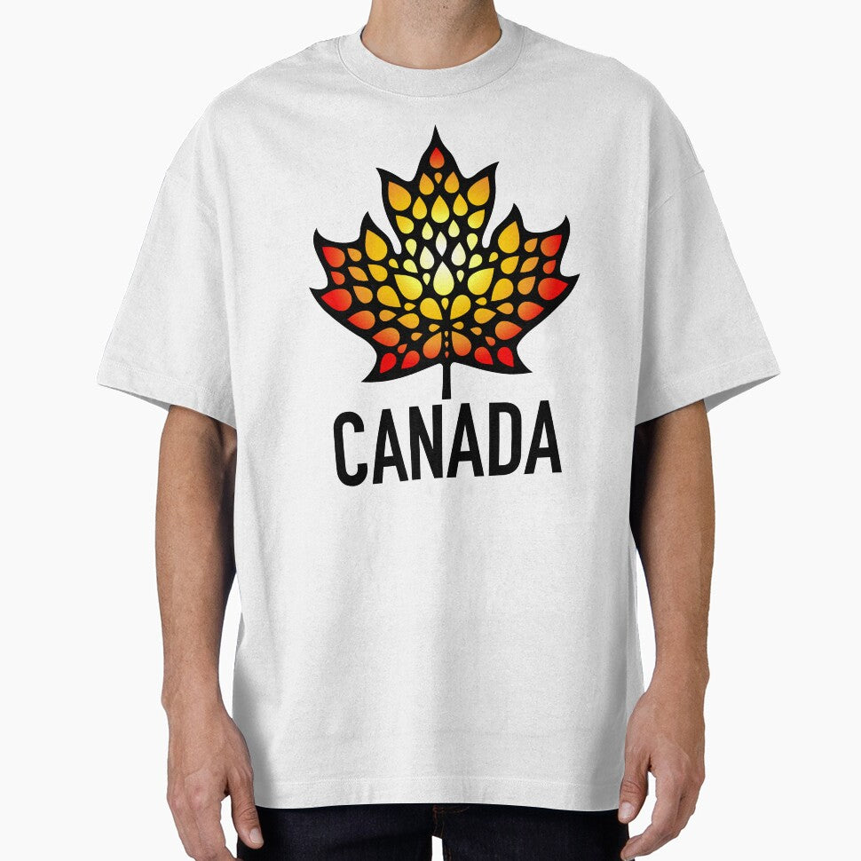CANADA GLOWING PRIDE MAPLE LEAF NO BACKGROUND by Great Canadian Collective
