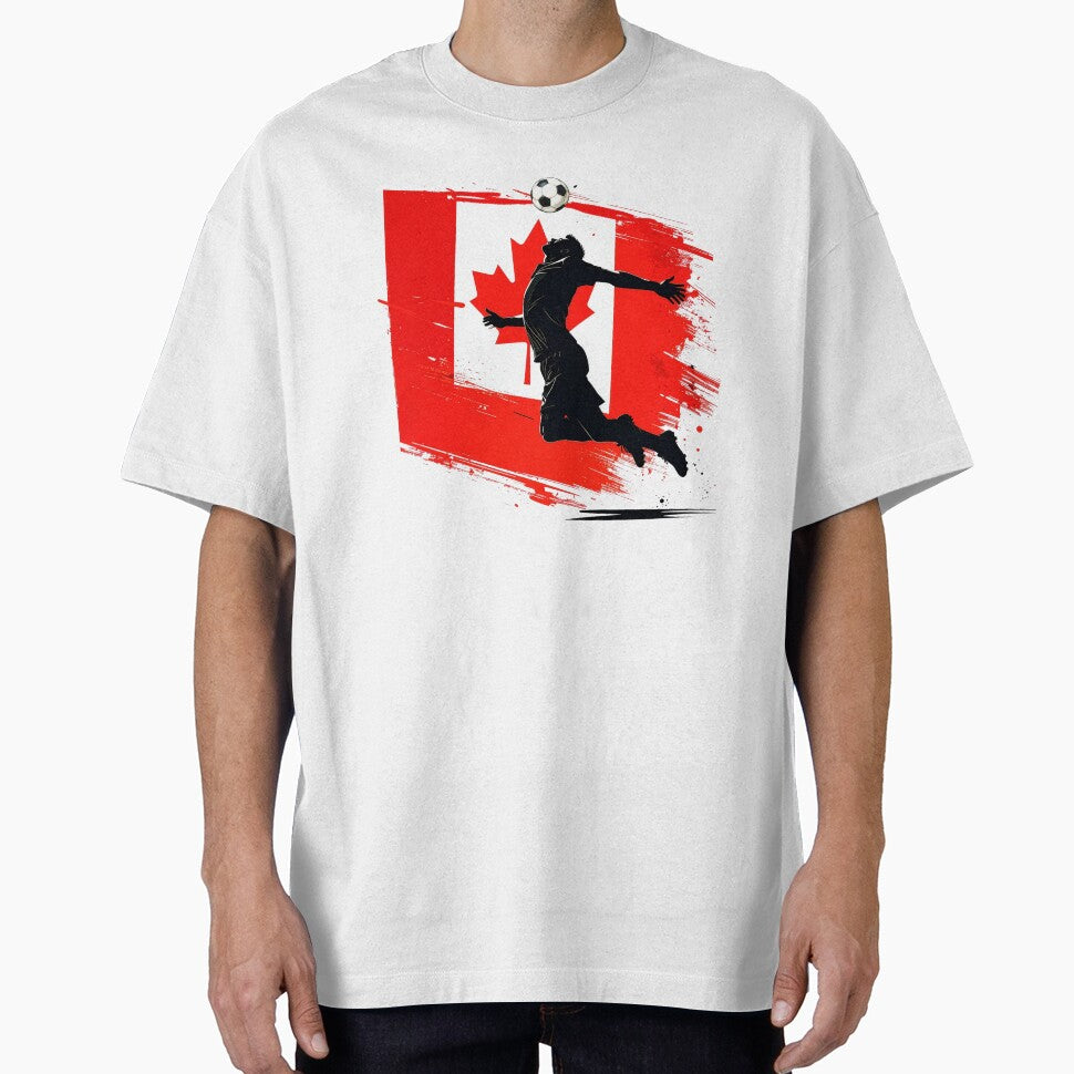 Canada Soccer Player Art — Canadian Football Flag Action Fan Print by icemanphotos
