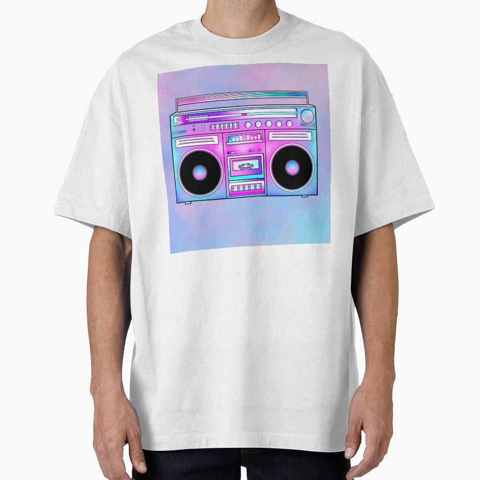 Totally Sweet Retro Cotton Candy Boombox by Deborah Camp