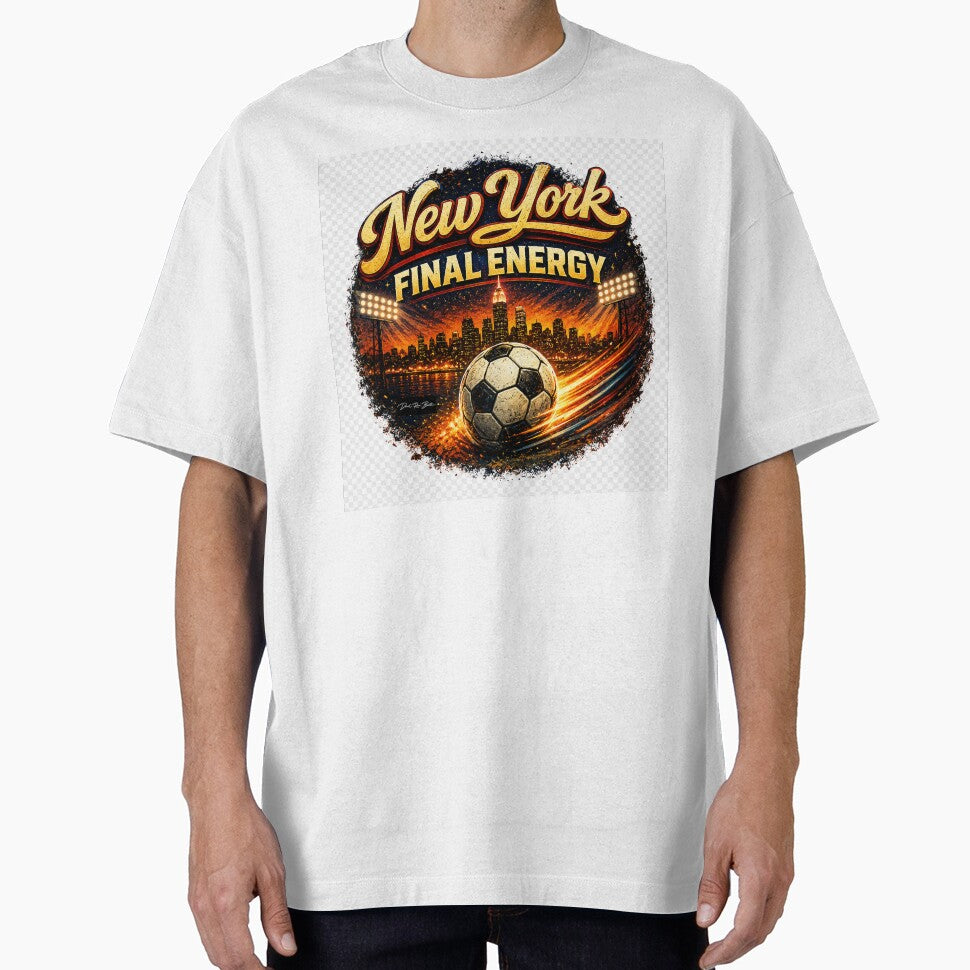 New York Final Energy – Retro Soccer Fan Design by MySheetMusicArt