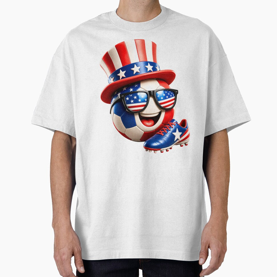 Patriotic Soccer Ball Cartoon USA Sports Graphic by ArtSpark Studio
