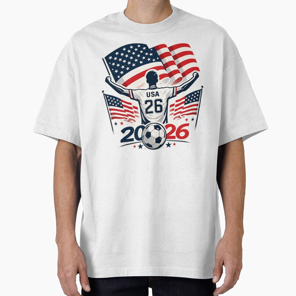 American Soccer Fan 2026 USA Flag by Corvoria