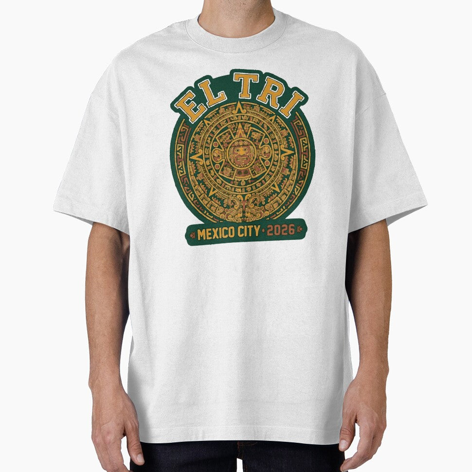 El Tri Mexico City 2026 Aztec Calendar Soccer Badge by Lulustarfox