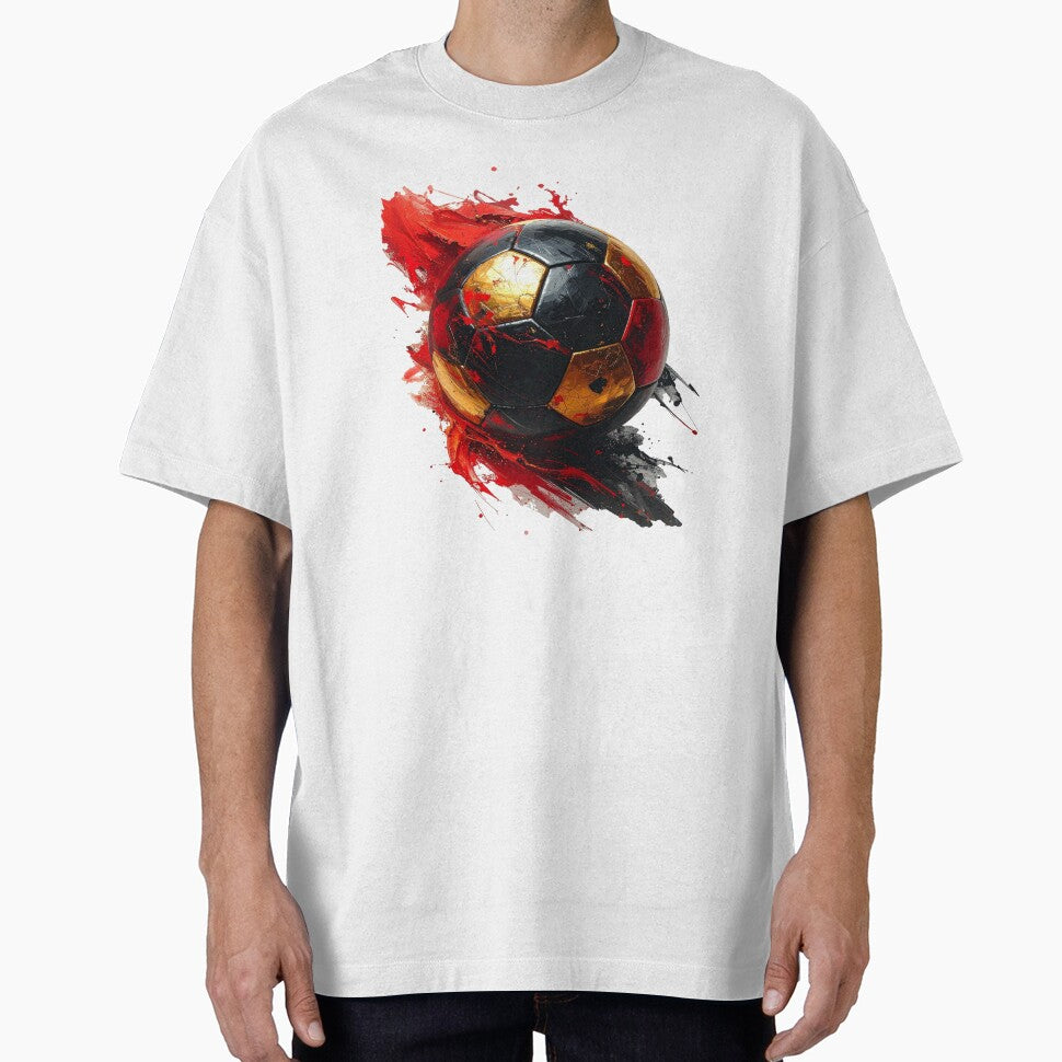 Football in black, red, and gold paint splashes for Germany by LiskoDesign