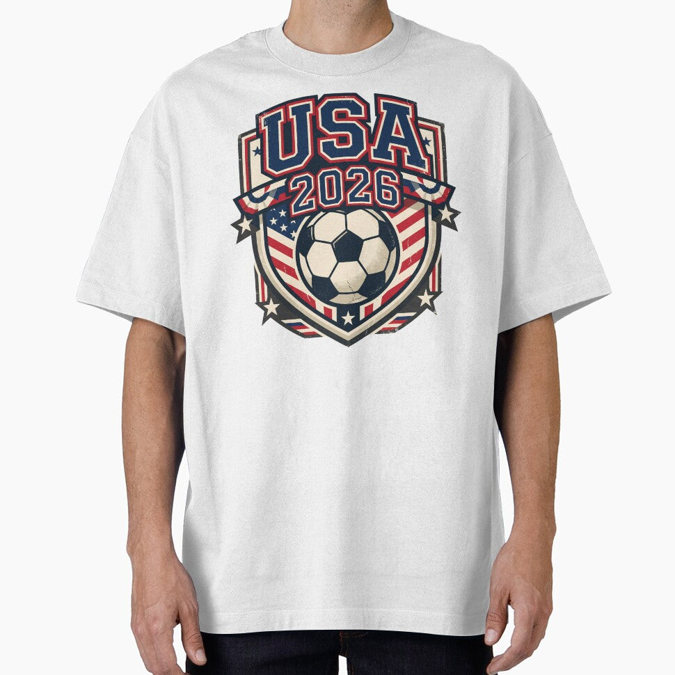 USA 2026 Retro Football Fan Crest by Saq2000