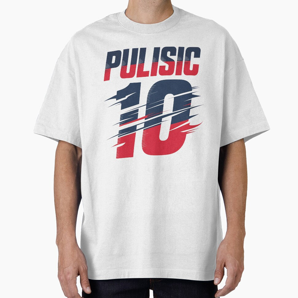 Pulisic 10 USA Soccer Star  American Football Fan Design by OliviaHayesArt