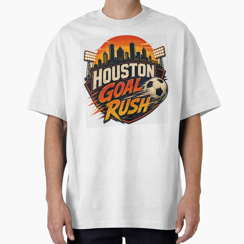 Houston Goal Rush – Retro Soccer Fan Design by MySheetMusicArt