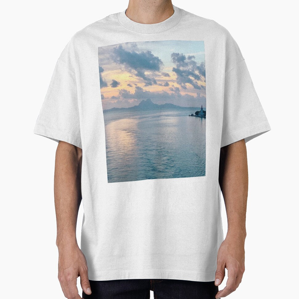 Tropical Bora Bora Ocean Sunset by newburyboutique