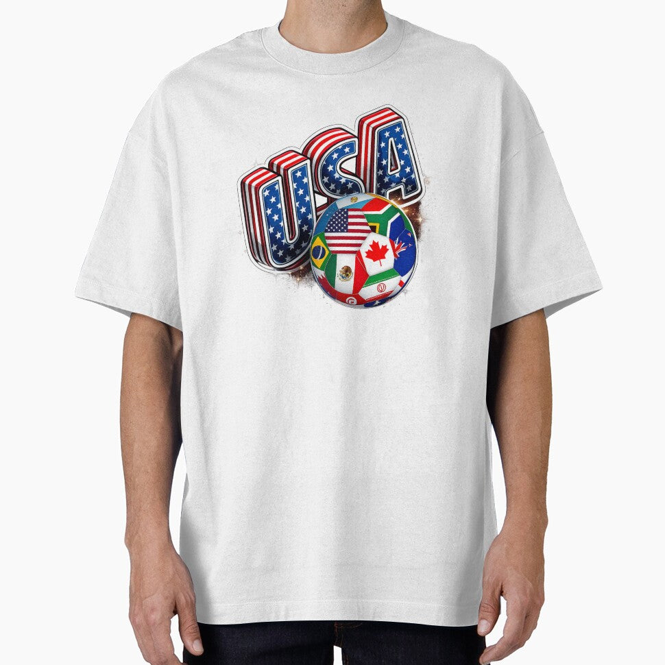 2026 World Cup Soccer USA Canada Mexico Football Trophy Fan Shirt by Hamid-Artworks