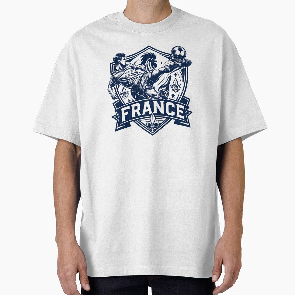 France Soccer Rooster Crest Shirt, Vintage French Football Graphic Tee, Distressed France Pride Design, Soccer Fan Gift by JonelCrafts