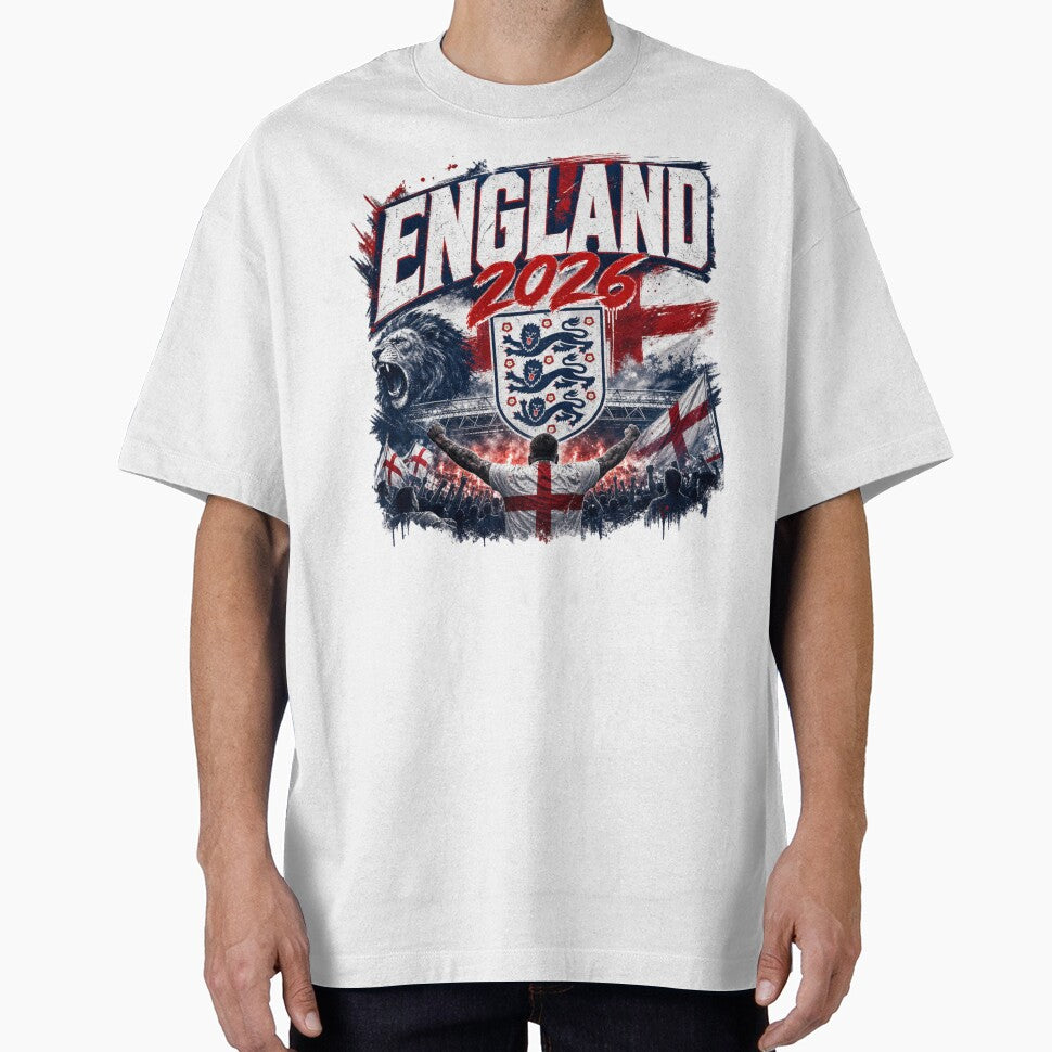 England 2026 Football World Cup Glory | Three Lions Fan Supporter Shirt by rushaib