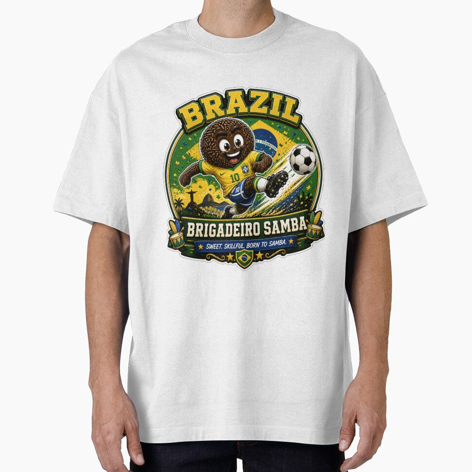 Brazil Brigadeiro Samba Football Mascot Sticker | Brazilian Soccer Fan Design by Snackwave Ninety