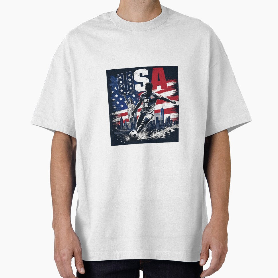 USA Soccer Player Patriotic American Flag by BorikenDesign