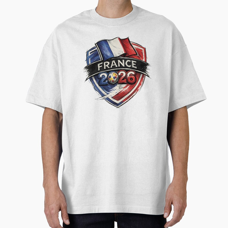 France 2026 Football Crest Soccer Shield Hand-Drawn Emblem by Ayiyi Shop