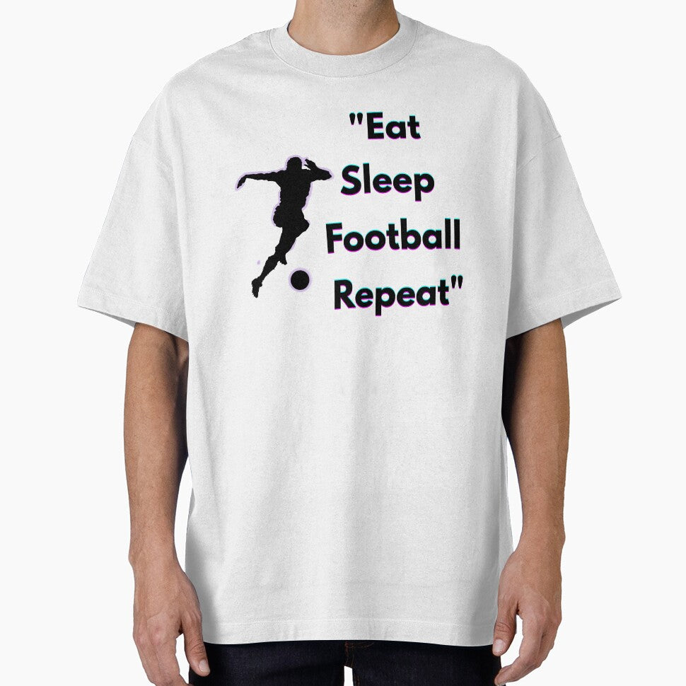 Eat Sleep Football Repeat – Soccer Lover Motivation Design by UrbanEchoHub