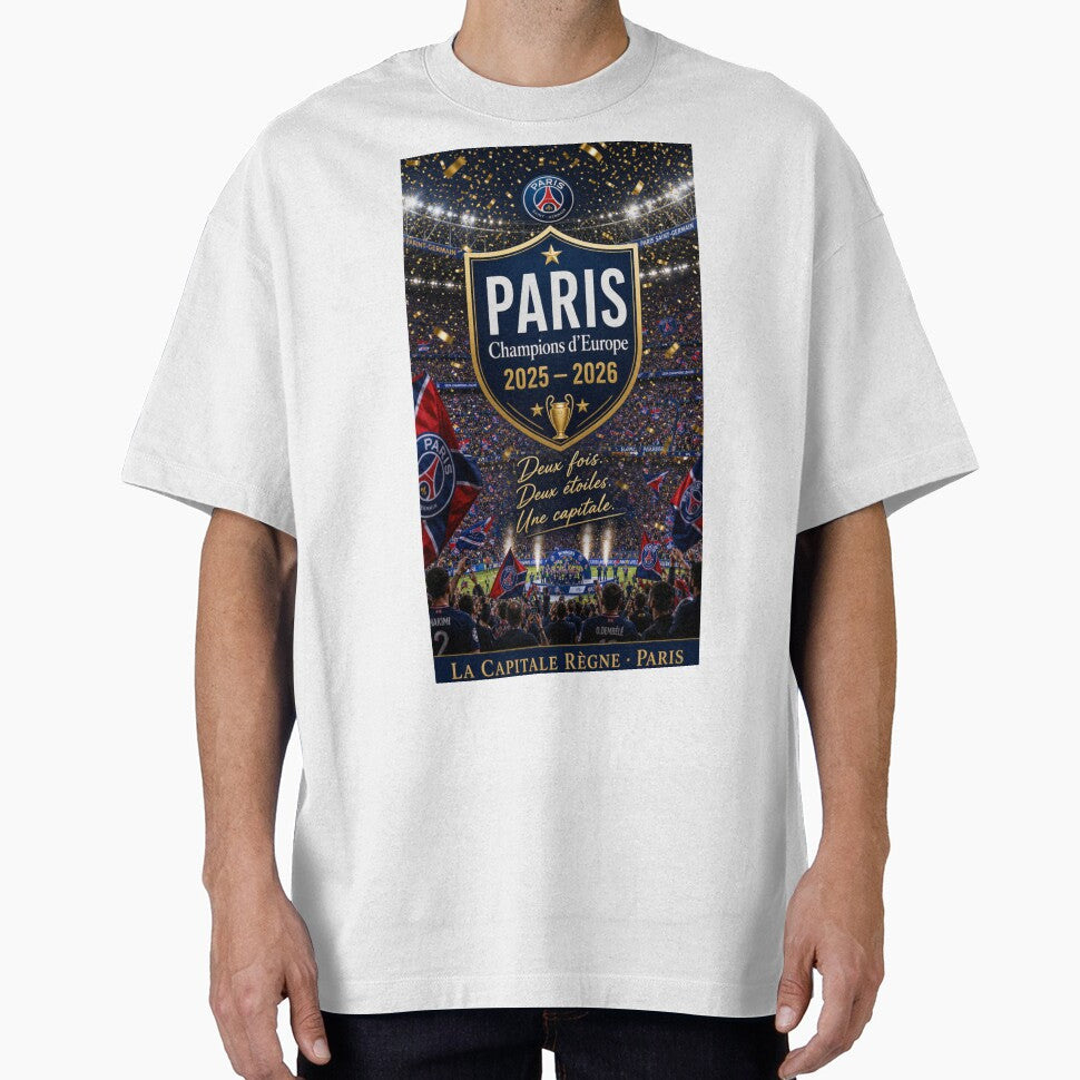 Paris Skyline Champions of Europe 2025 2026 Seine River Championship Crest by BrickByDream