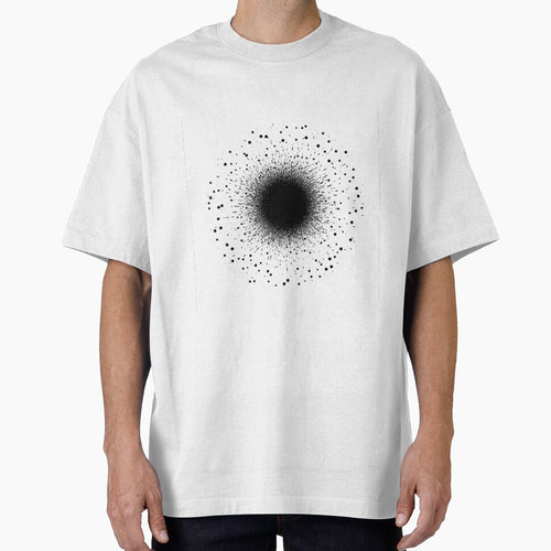 A black dot on white background art by lineblock