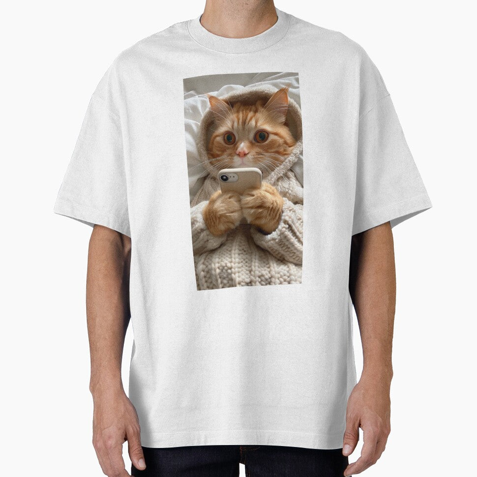A cute orange cat is wearing cotton pajamas by GIULIO OLDRATI