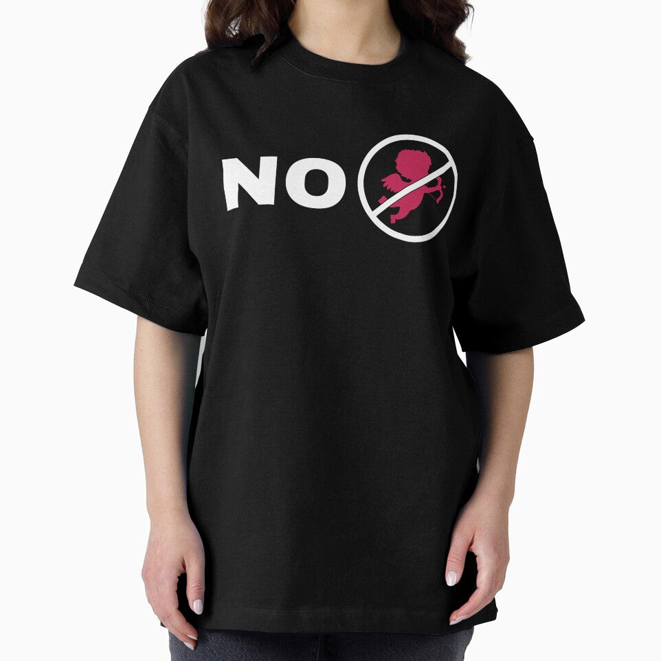 No cupid funny anti valentines tshirt by Lulustarfox