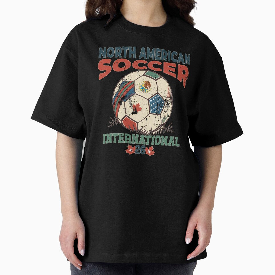 North American Soccer 2026 Vintage Football Design USA Canada Mexico by NicolasMar