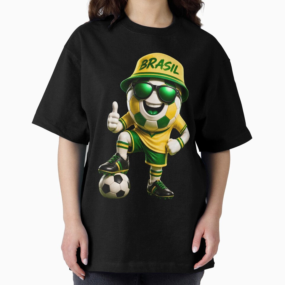 Brazil Soccer Mascot Funny Football Cartoon Graphic by ArtSpark Studio