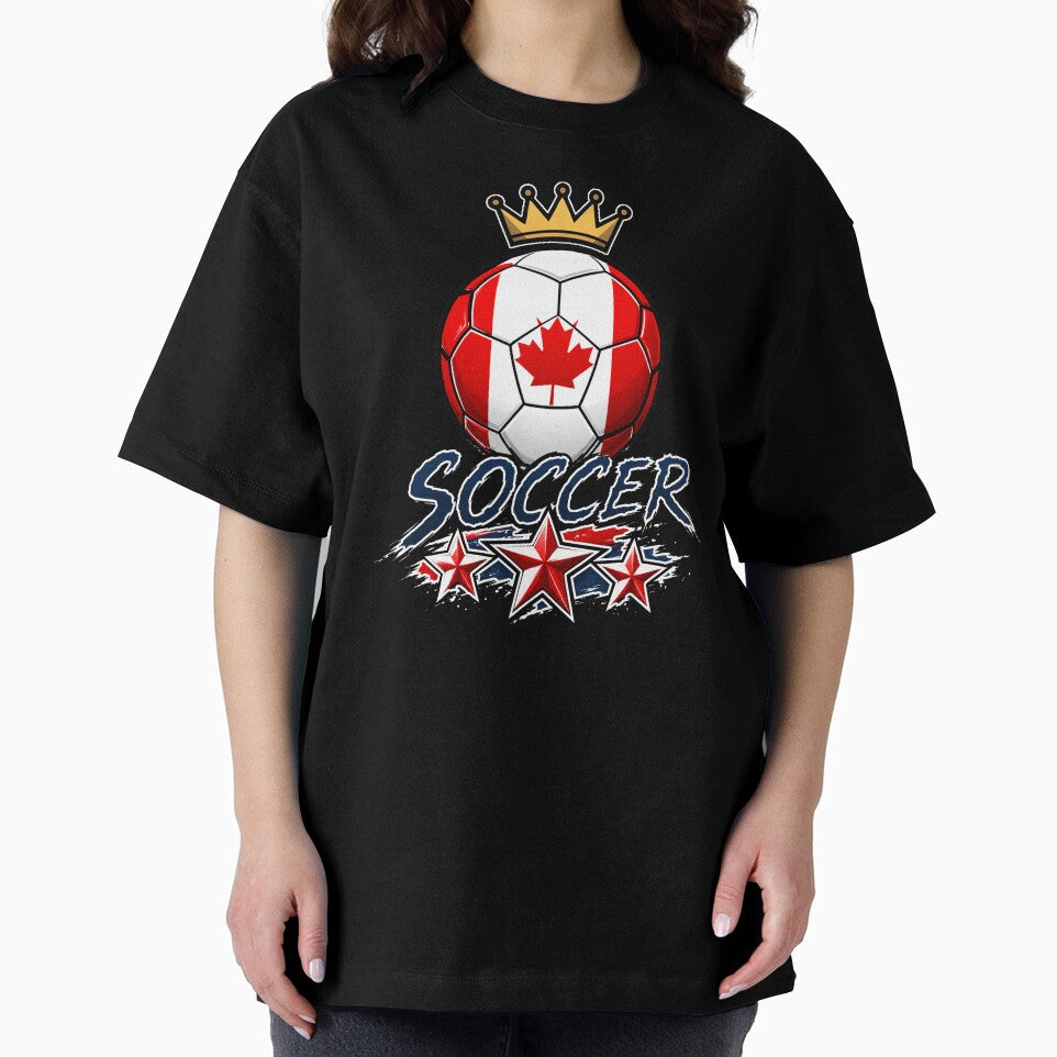 Canada Flag Crowned Soccer Ball by QuiteOrbit