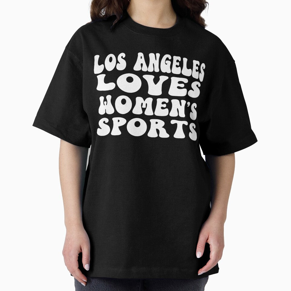 Los Angeles Loves Women's Sports Groovy White by coffeepolicy