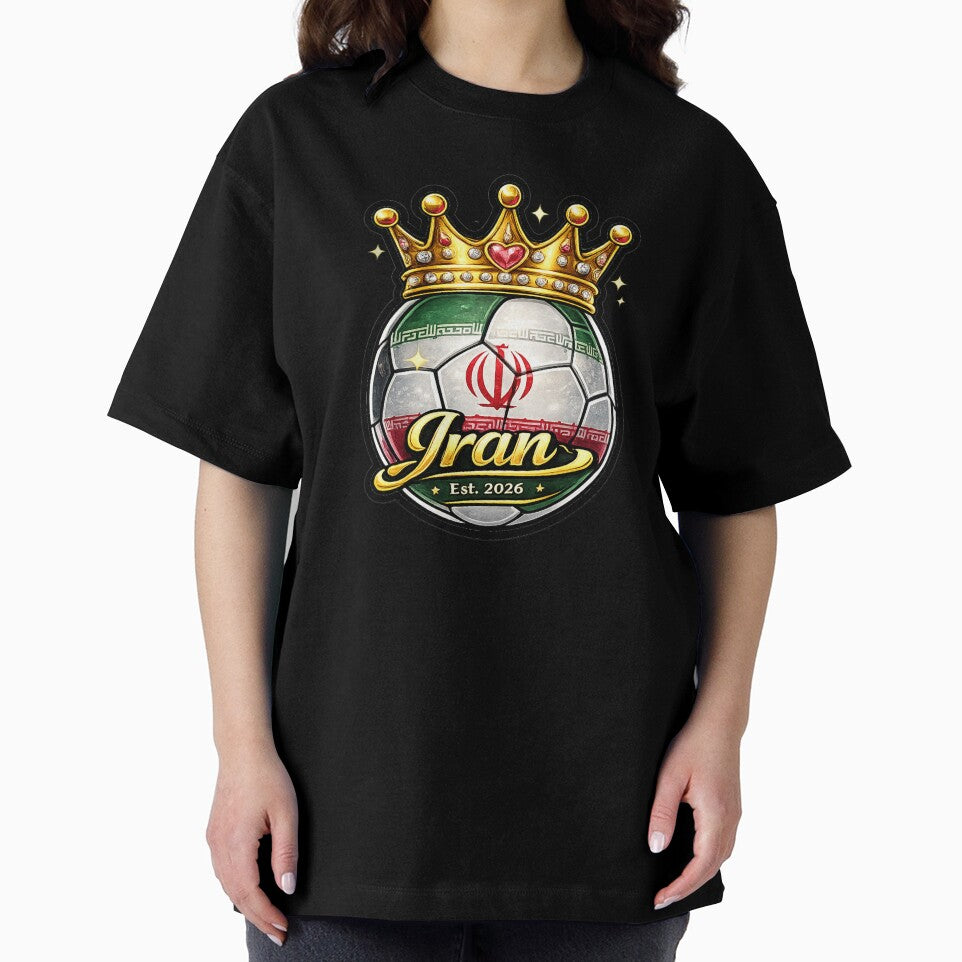 Iran flag Crowned Soccer Ball by QuiteOrbit