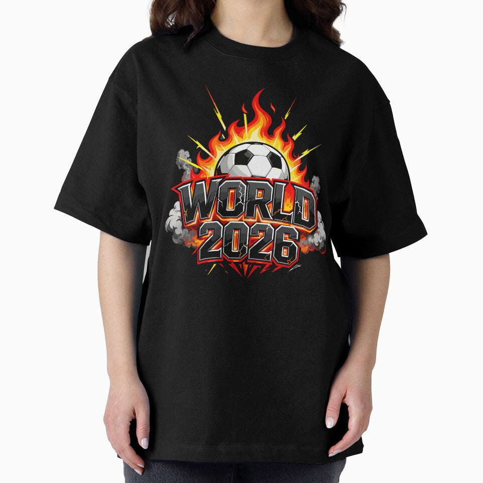 World 2026 Soccer Ball On Fire Football Tournament by Dxvect