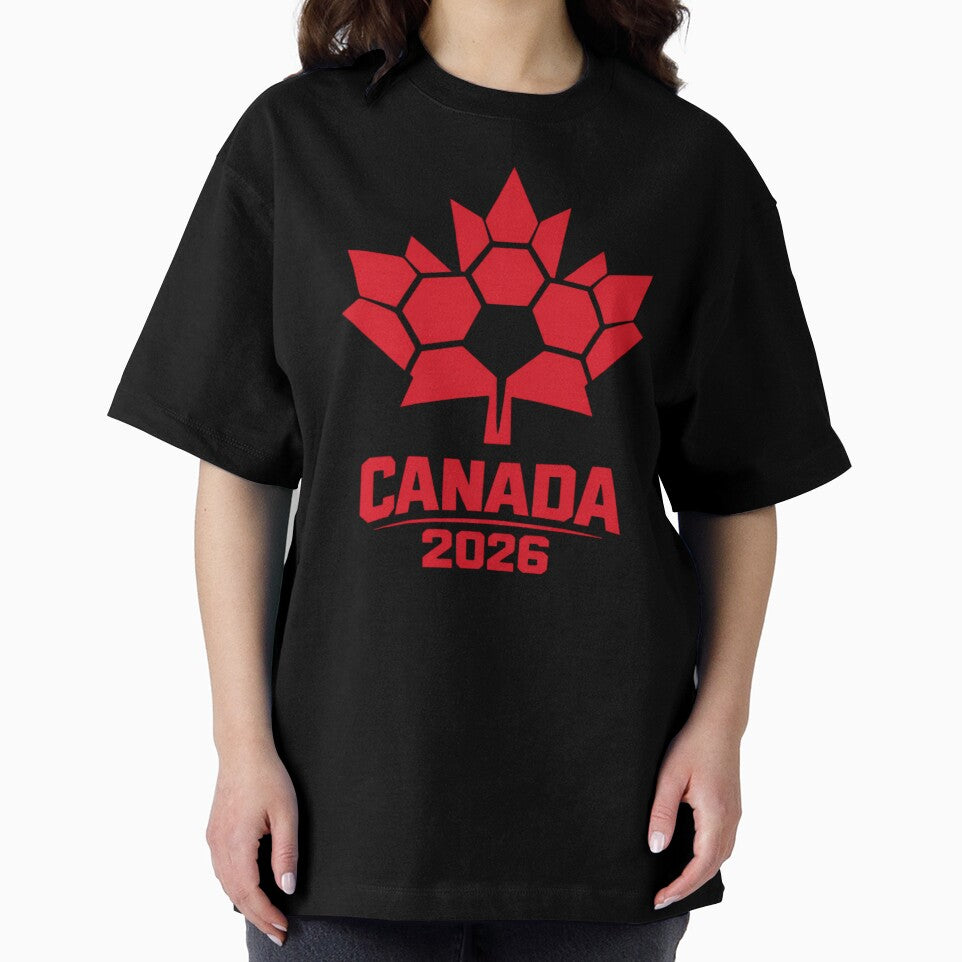 Canada 2026 World Cup T-Shirt - Maple Leaf Soccer Ball - Canadian Football Fan Tee by Zion by Carvalho
