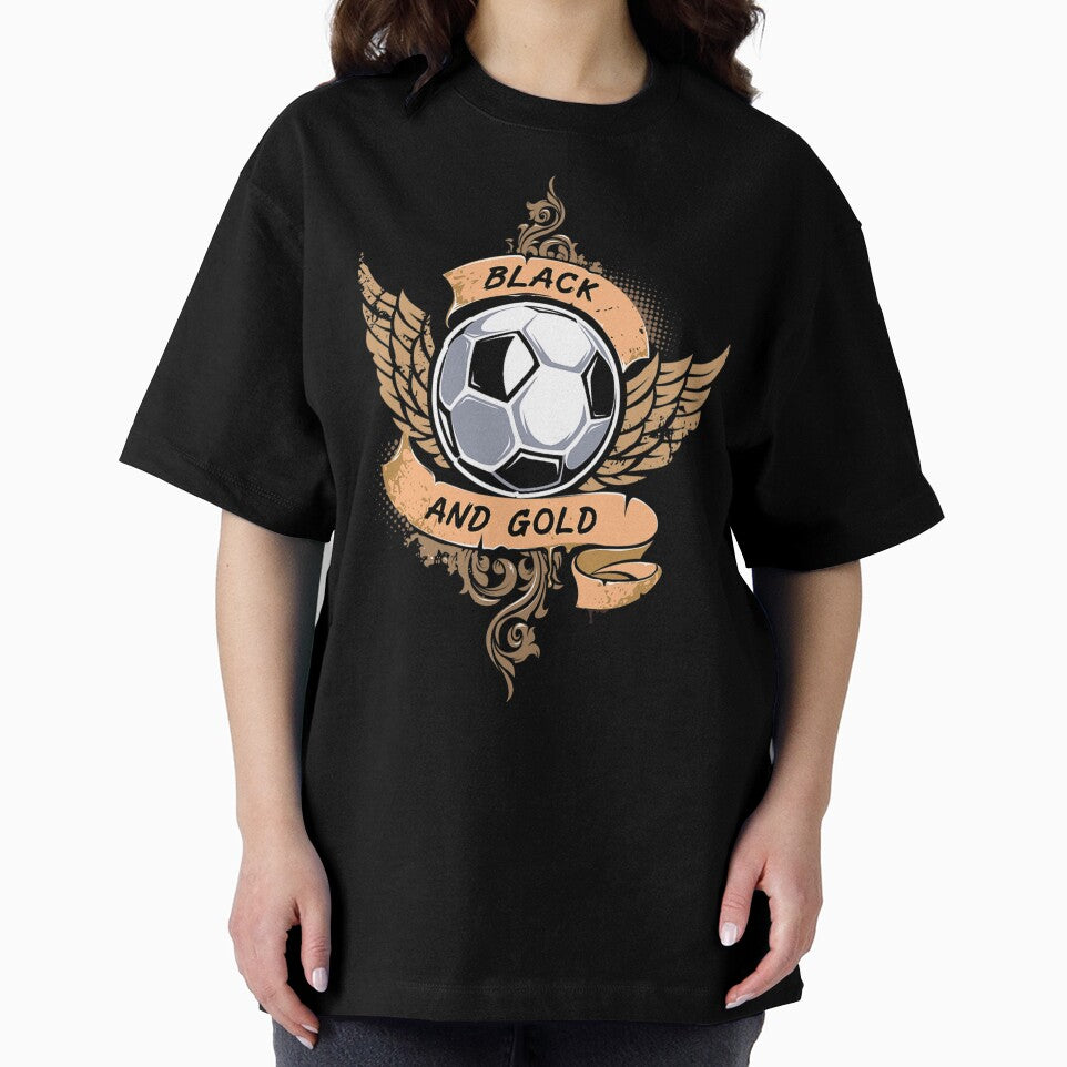 Black And Gold Football Soccer Team by DailyTSource