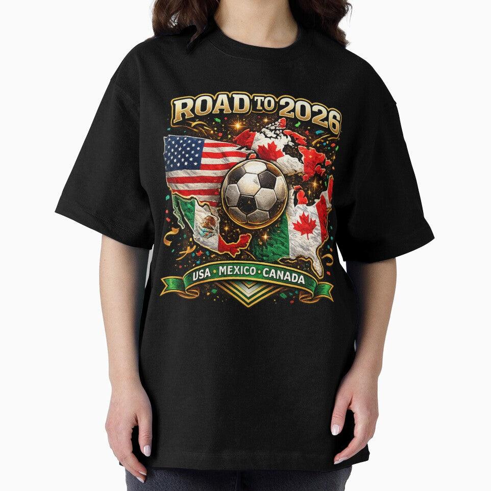 Road to 2026 Soccer Tournament - USA Mexico Canada Flags by Andromedaseeds