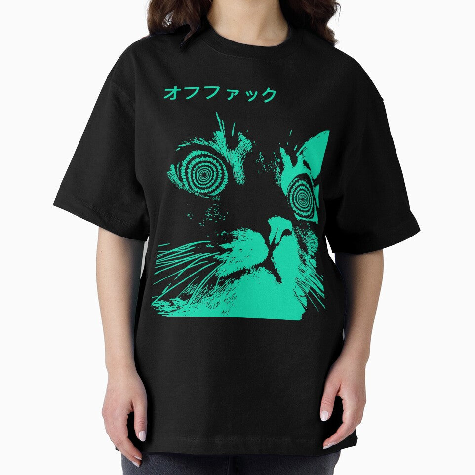 Vaporwave Cool Cat Japanese Urban Neon Style by OWLvision33