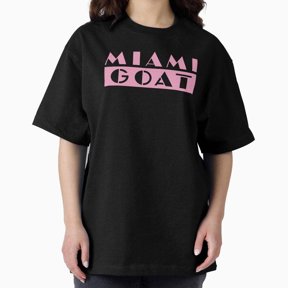 MIAMI GOAT (PINK) (Miami Vice style retro logo) (The goat is in Miami!) by frikybomb