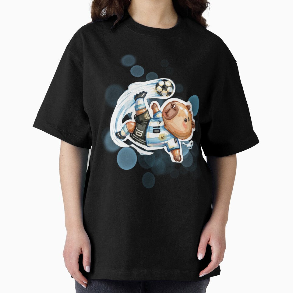 Cute Argentina Soccer Bear Kicking Football Design by iamKRUK