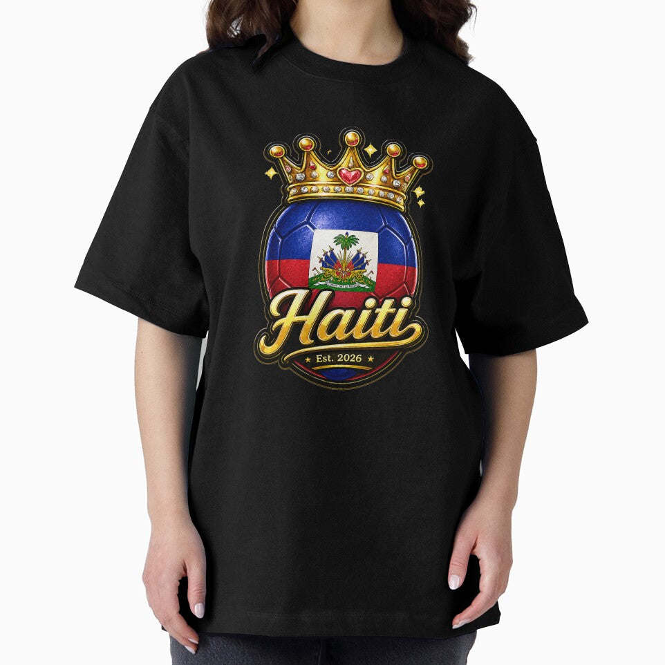 Haiti flag Crowned Soccer Ball by QuiteOrbit