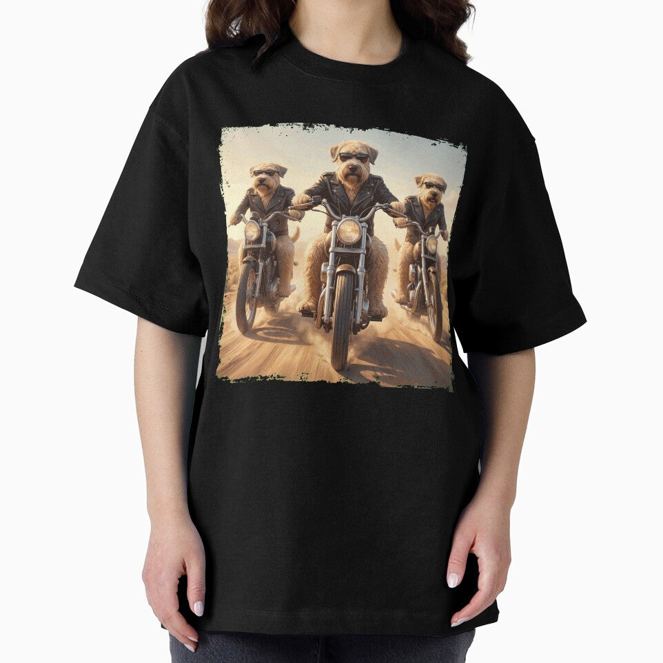 Funny Soft Coated Wheaten Terrier Motorcycle Meme Dog Lover by DoodleTortle
