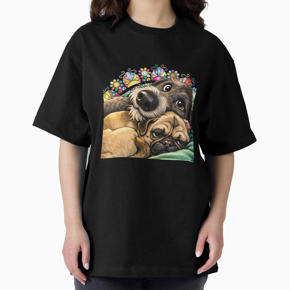 Pug, Deerhound by Deerfan