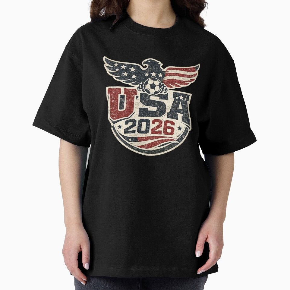 USA 2026 Eagle Soccer Patriotic Badge Art – American Football Pride Design | USA Soccer Fan Gift by irfanshikh