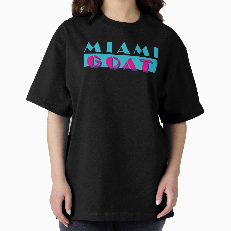MIAMI GOAT (Miami Vice style retro logo) (The goat is in Miami!) by frikybomb