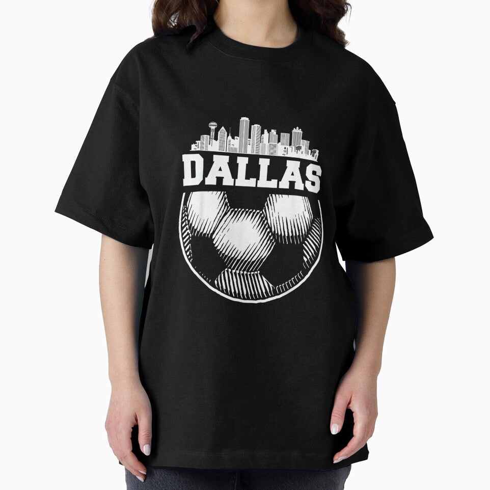 Soccer Ball Dallas City Sky-Line Cool Sports Lover Gifts by MollyLYork