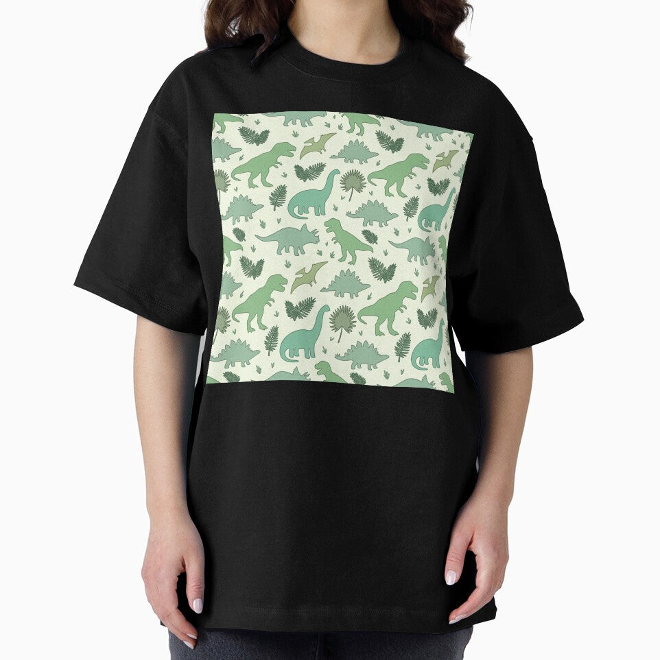 Dinosaur silhouette seamless repeat pattern by ButterflyKissCollab