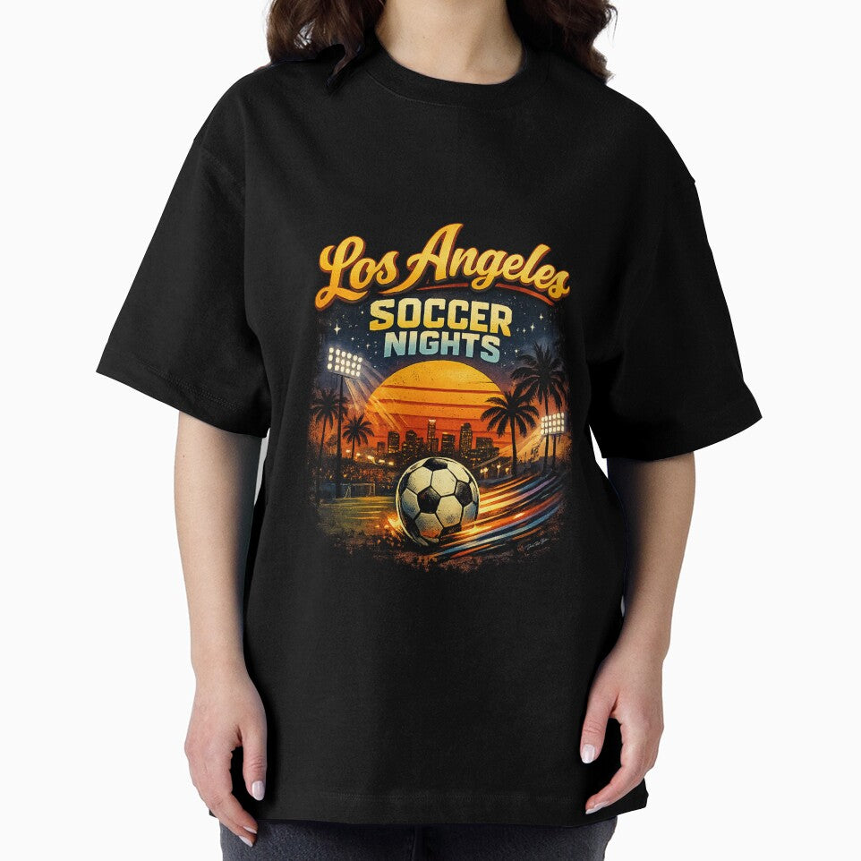 Los Angeles Soccer Nights – Retro LA Match Day Design by MySheetMusicArt