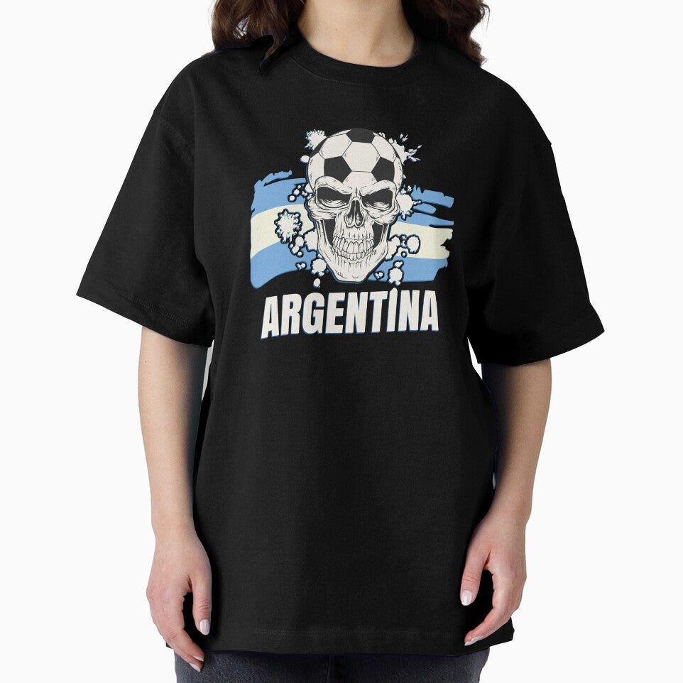 Argentina Flag Skull Soccer Player Argentine by anziehend