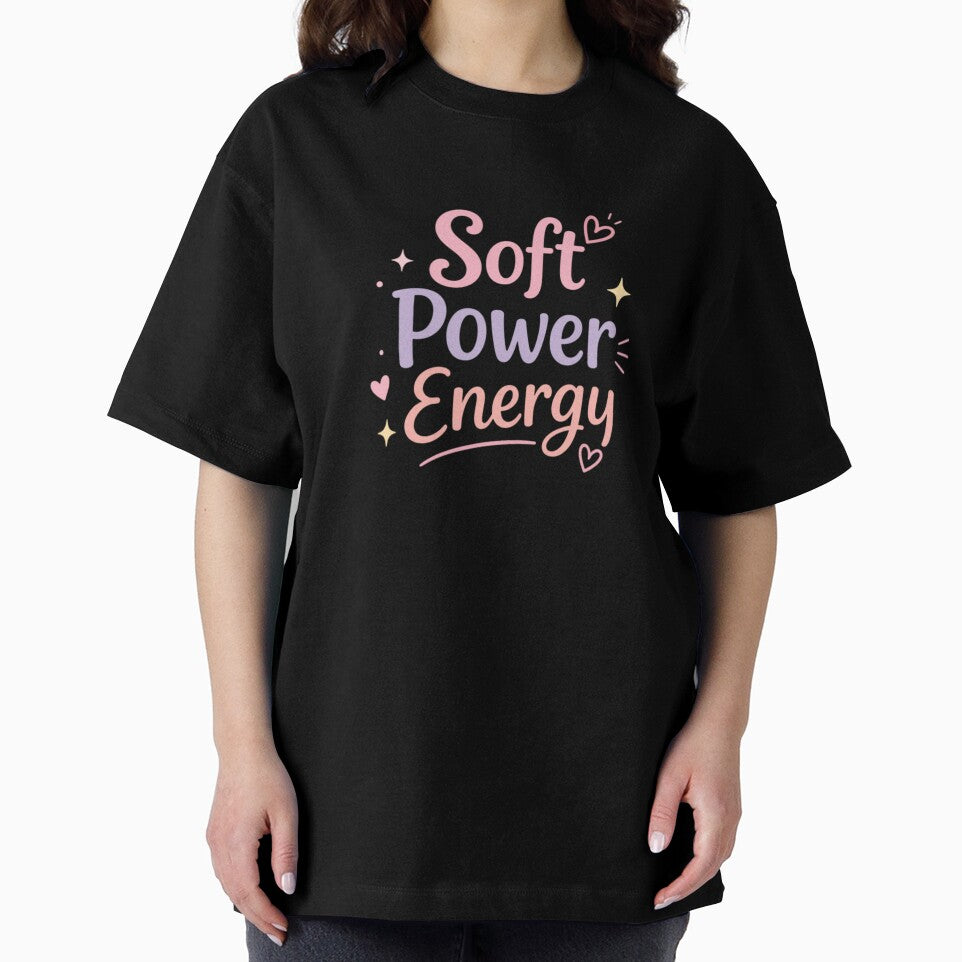 Soft Power Energy Cute Aesthetic Design | Feminine Pastel Motivational Quote | Kawaii Positive Vibes Sticker T-Shirt by Sanika arts