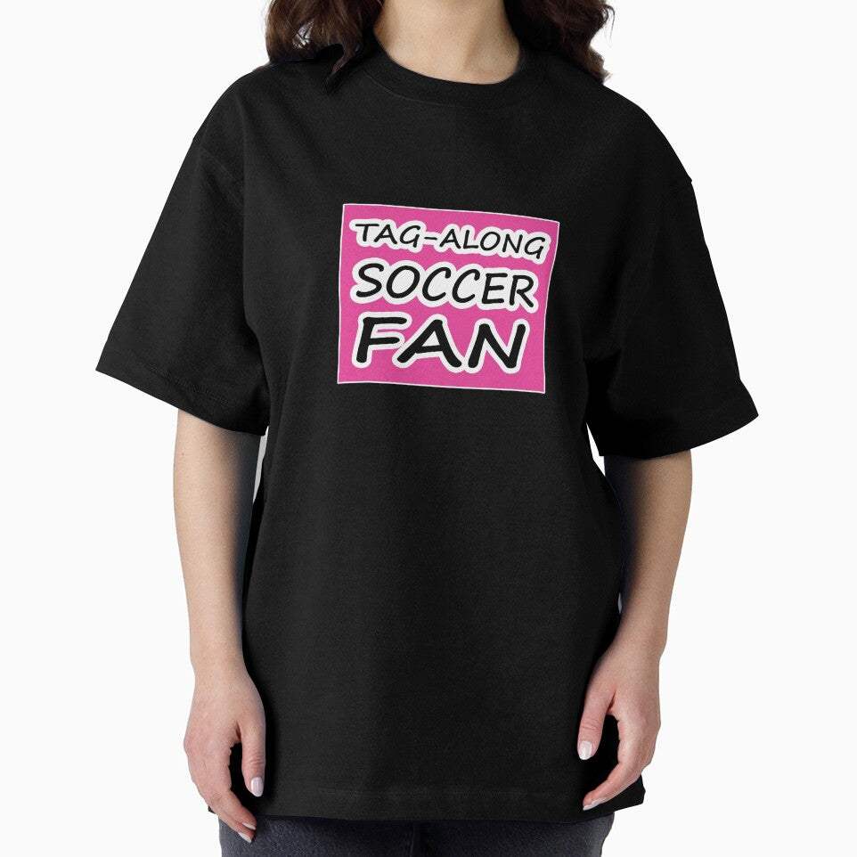 Tag-Along Soccer Fan - Words on Pink Background by Beachy
